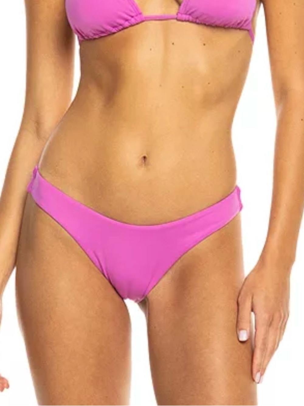 NWT Roxy Beach Classics High Leg Cheeky Purple Bikini Bottom